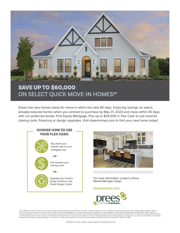 Save Up To 60,000 With Drees Custom Homes! Harpers Preserve